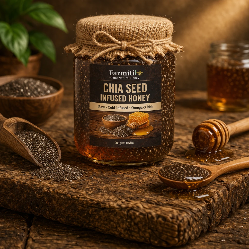 Chia Seed infused honey supplier India bulk export