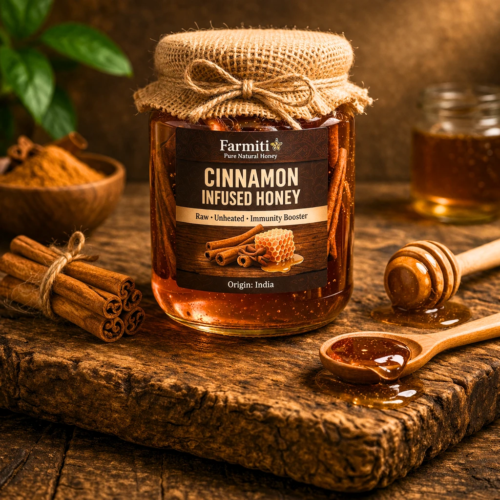 Cinnamon infused honey supplier India bulk export