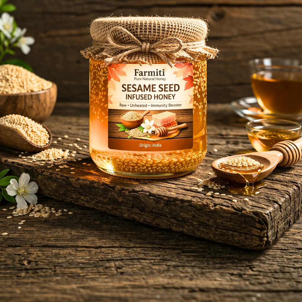 Sesame Seed infused honey supplier India bulk export