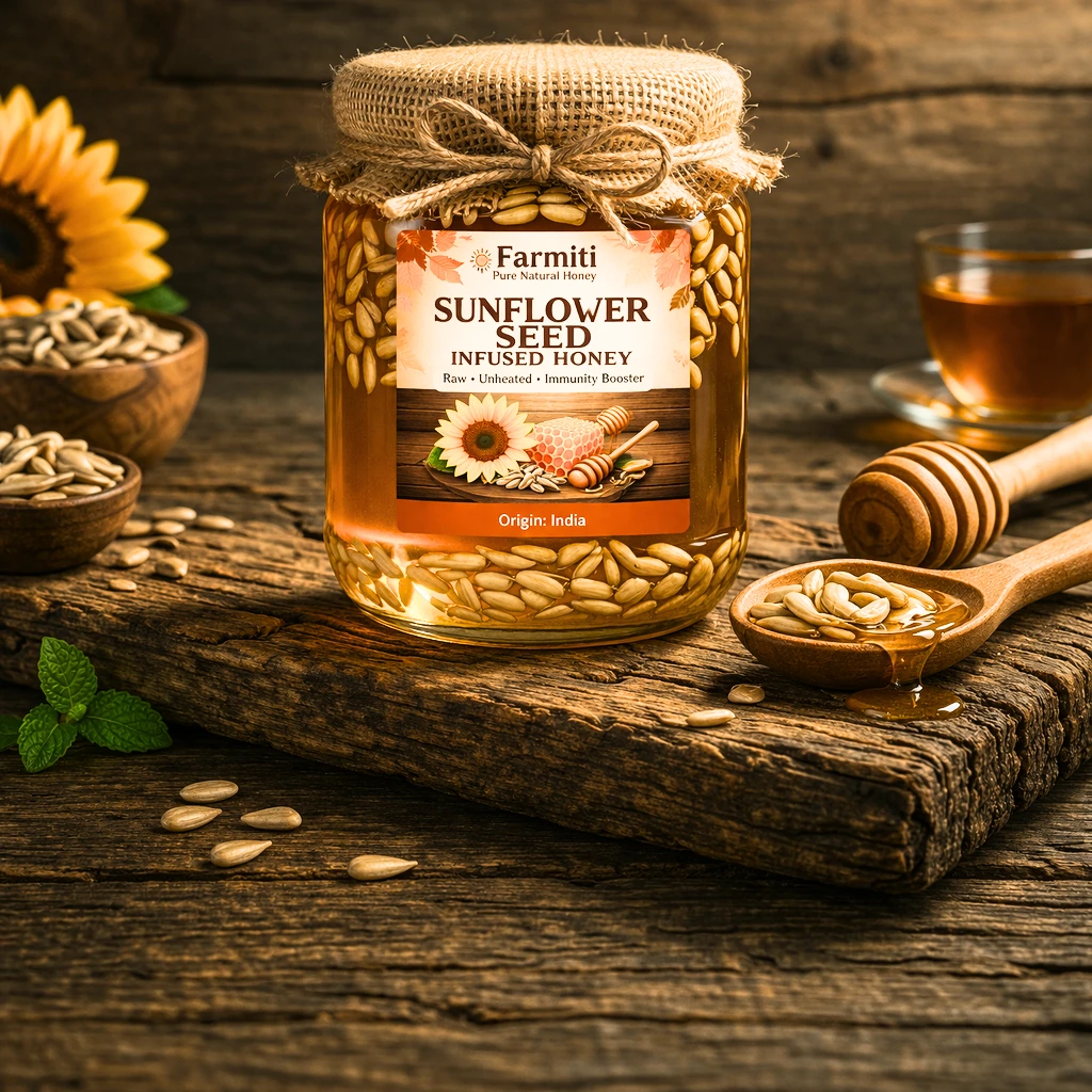 Sunflower Seed infused honey supplier India bulk export