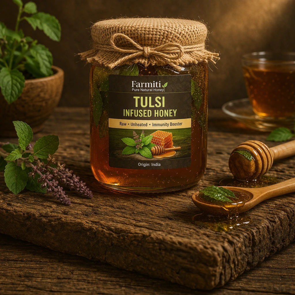 Tulsi infused honey supplier India bulk export