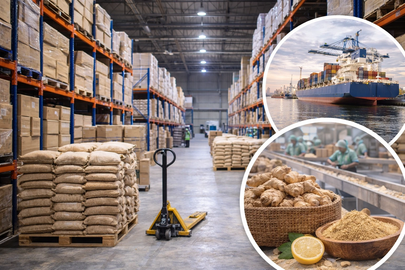 Ginger powder exporter from India bulk supplier private label